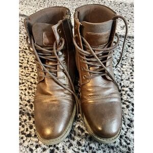 Sonoma Vitalize Ortholite Mens Boots Brown Size 10 M Side Zip Lace Up